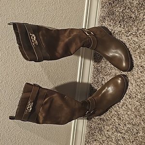 Liz Claiborne brown suede boots